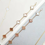 [[⭐DORISW] ]New  CLOVER 5 MOTIFS  PINK MOP BRACELET COLLECTION