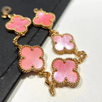 [[⭐DORISW] ]New  CLOVER 5 MOTIFS  PINK MOP BRACELET COLLECTION