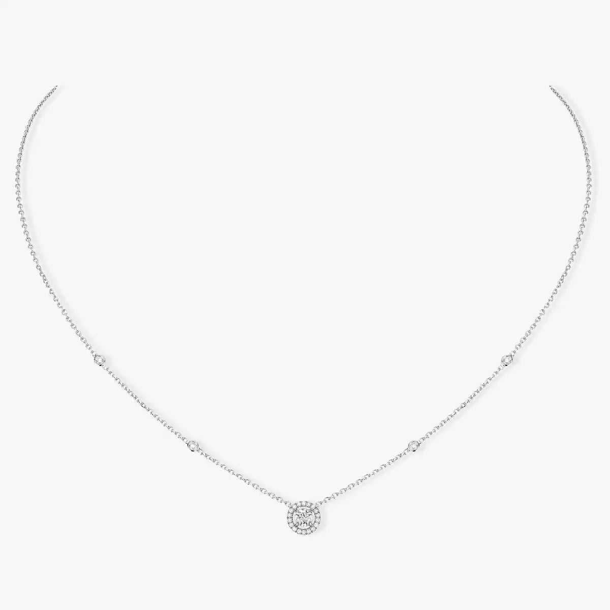 [[⭐DORISW] ] Diamant-Halskette 0,20ct Brillantschliff Joy
