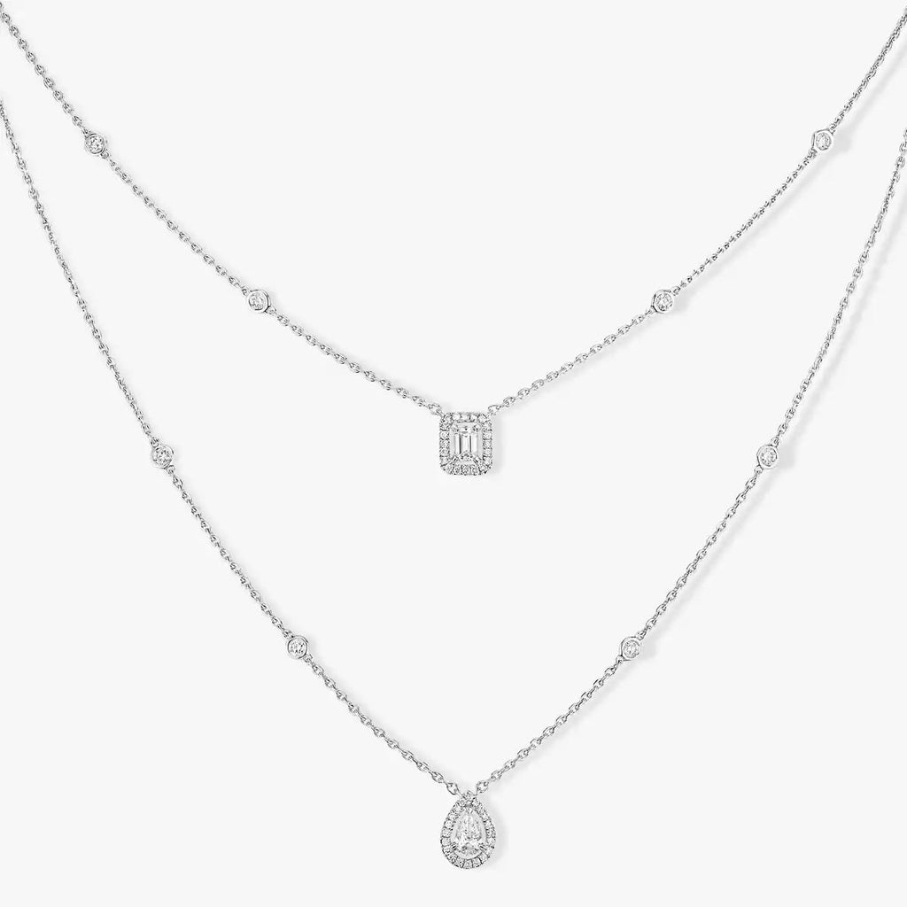 [[⭐DORISW] ] Diamond Necklace My Twin 2 Rows