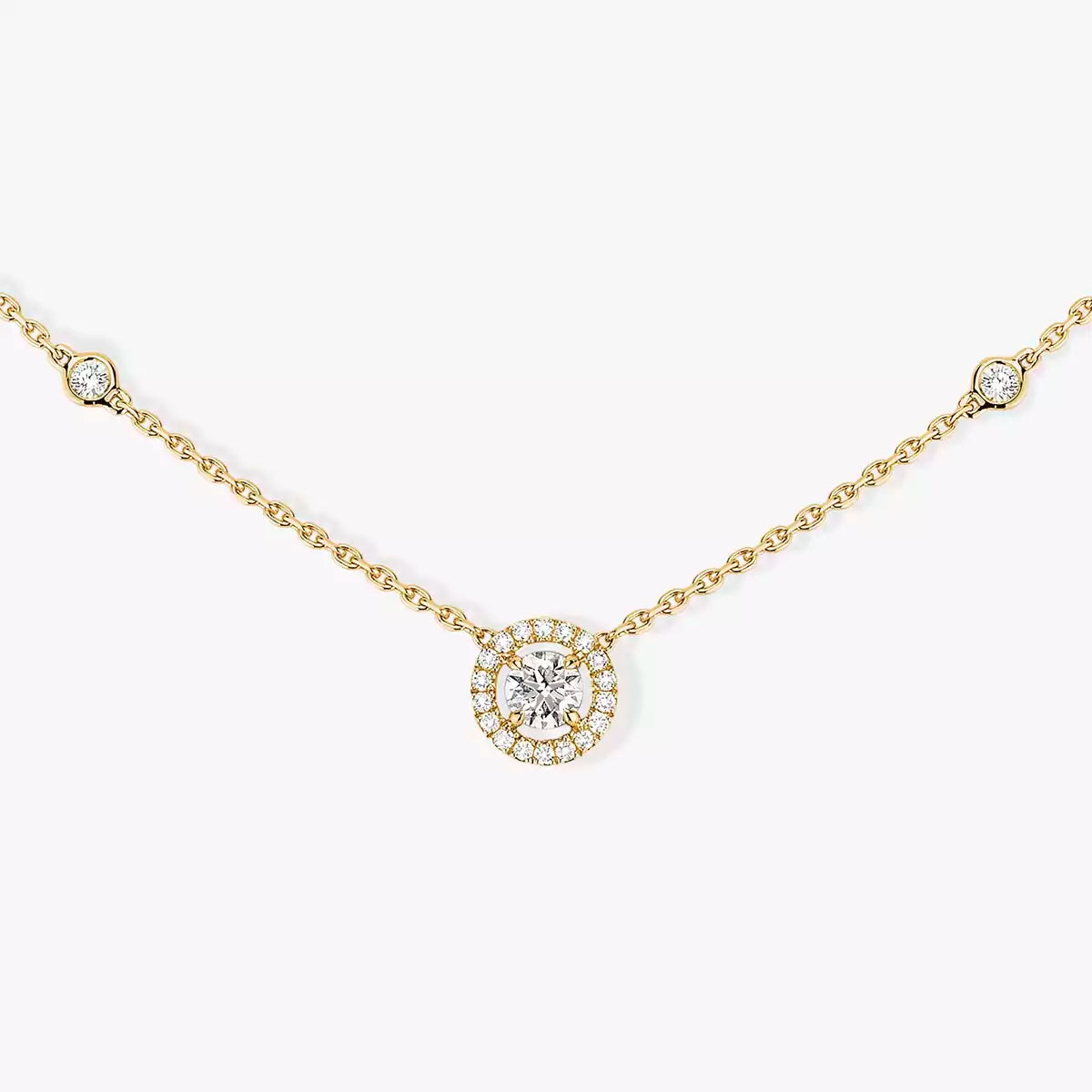 [[⭐DORISW] ] Diamond Necklace 0,20ct Brilliant Shape Joy