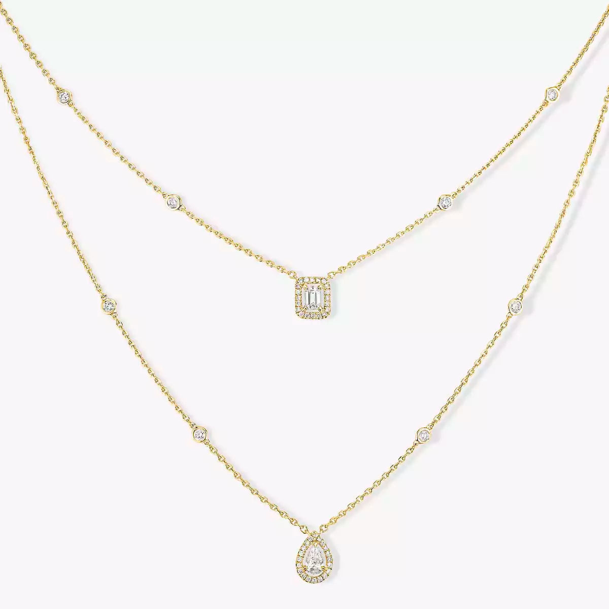 [[⭐DORISW] ] Diamond Necklace My Twin 2 Rows