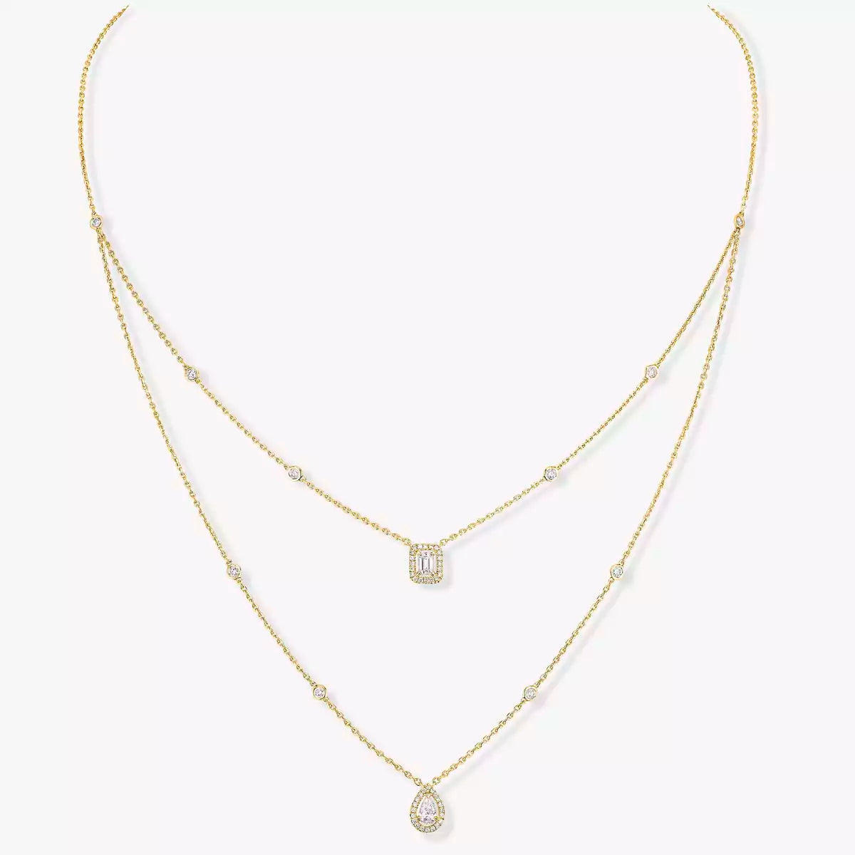[[⭐DORISW] ] Diamond Necklace My Twin 2 Rows