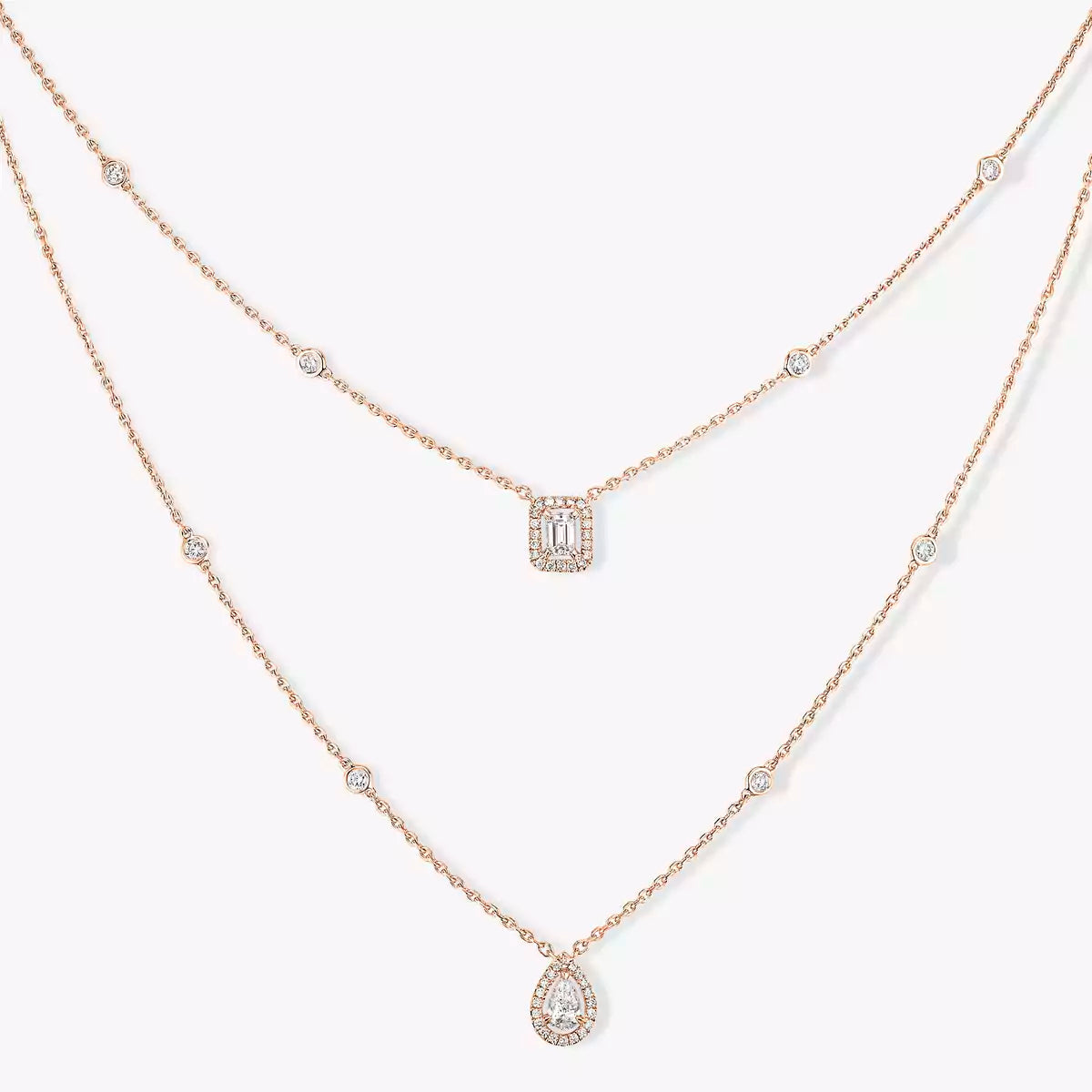 [[⭐DORISW] ] Diamond Necklace My Twin 2 Rows