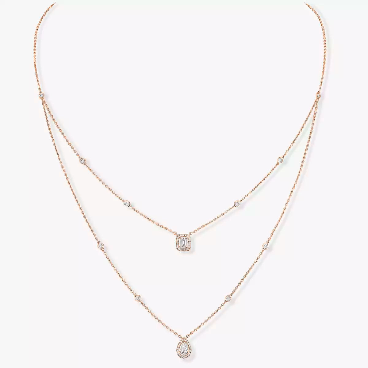 [[⭐DORISW] ] Diamond Necklace My Twin 2 Rows