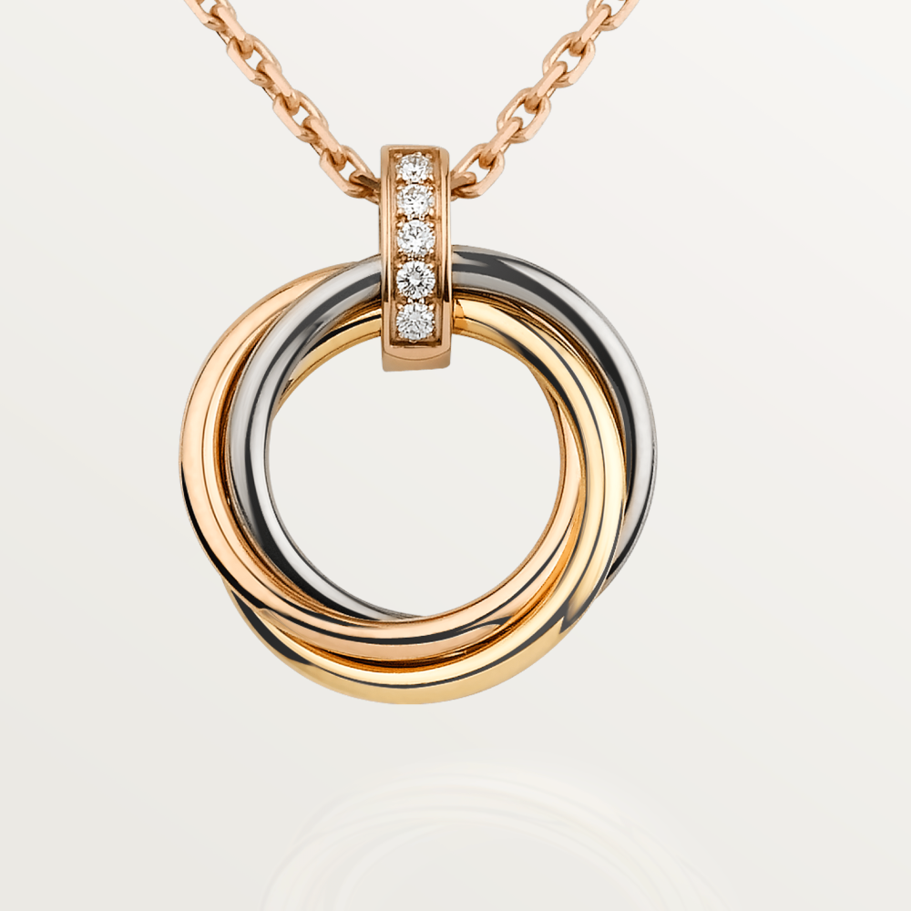 [⭐DORISW] TRINITY NECKLACE GOLD  DIAMONDS