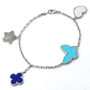 [⭐DORISW] LUCKY SPRING SILVER BRACELET 4 MOTIF