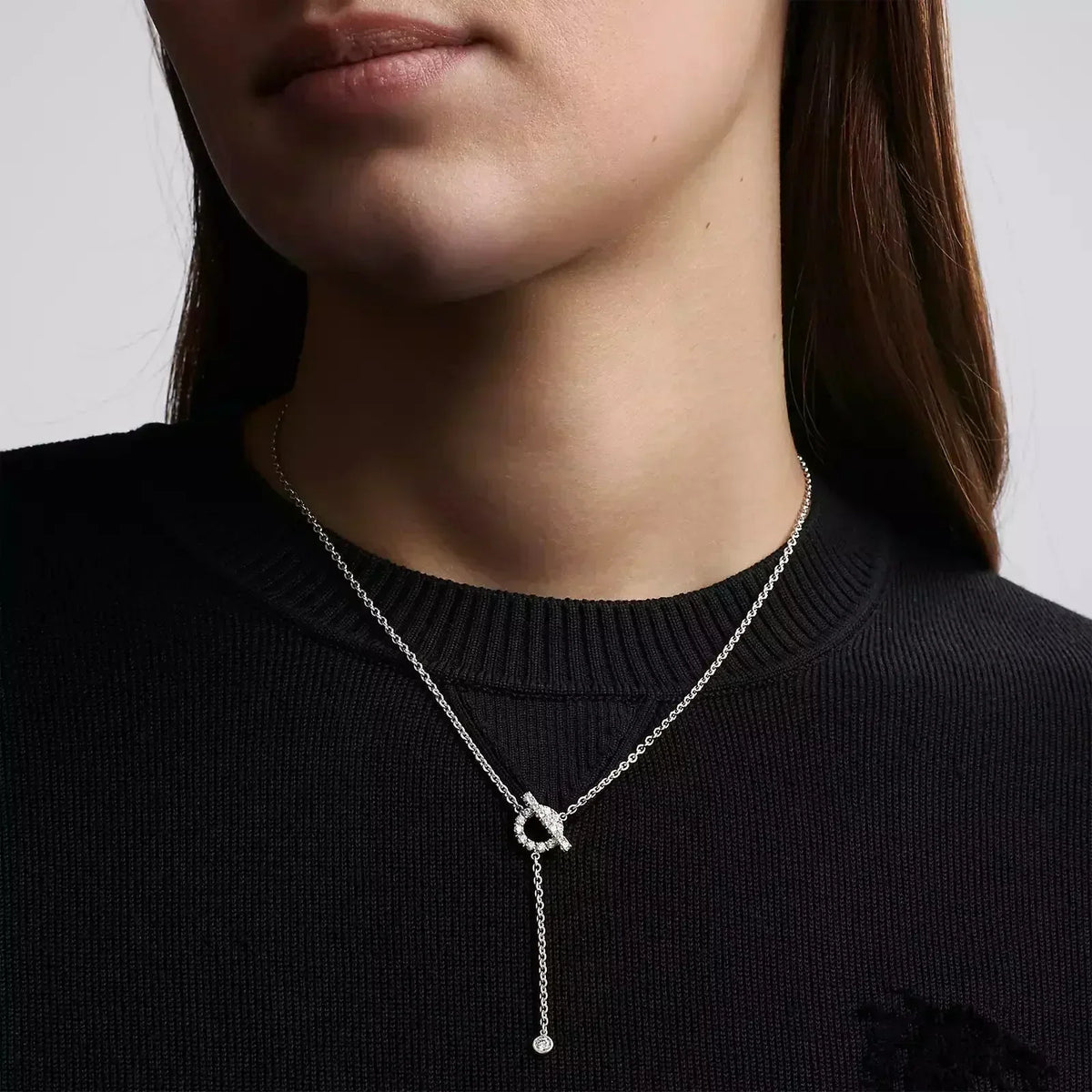 [⭐DORISW] FINESSE SILBER-DIAMANT-HALSKETTE