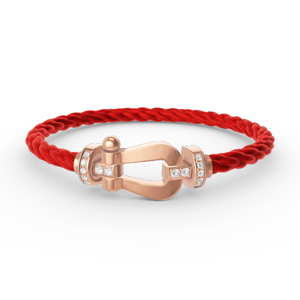 [⭐DORISW] FORCE GROSSES HUFEISEN-HALBDIAMANT-ARMBAND ROSÉGOLD