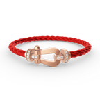 [⭐DORISW] FORCE GROSSES HUFEISEN-HALBDIAMANT-ARMBAND ROSÉGOLD