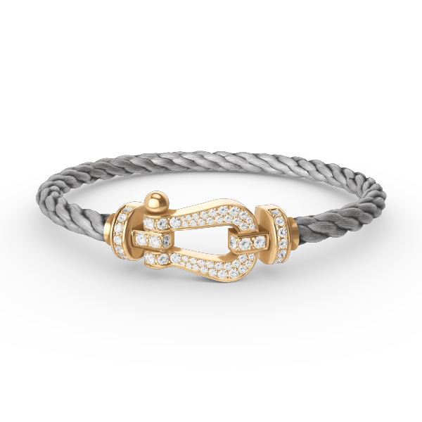 [⭐DORISW] FORCE LARGE HORSESHOE FULL DIAMOND BRACELET GOLD