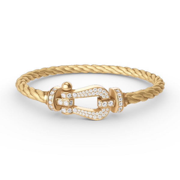[⭐DORISW] FORCE GROSSES HUFEISEN VOLLDIAMANT ARMBAND GOLD