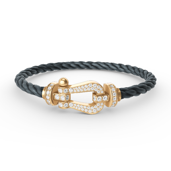 [⭐DORISW] FORCE GROSSES HUFEISEN VOLLDIAMANT ARMBAND GOLD