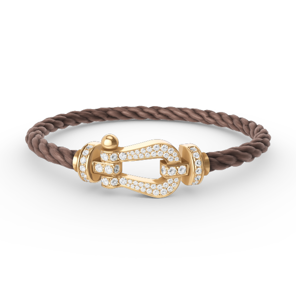 [⭐DORISW] FORCE GROSSES HUFEISEN VOLLDIAMANT ARMBAND GOLD