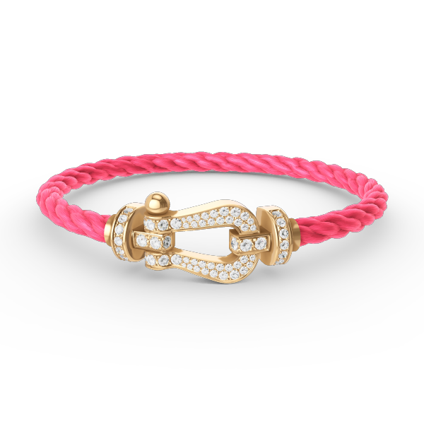 [⭐DORISW] FORCE GROSSES HUFEISEN VOLLDIAMANT ARMBAND GOLD