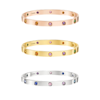 [[⭐DORISW] ] 2026 RAINBOW LOVE BRACELET 6.1MM  10 DIAMONDS