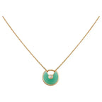 [⭐DORISW] AMULETTE GOLD MALACHITE NECKLACE