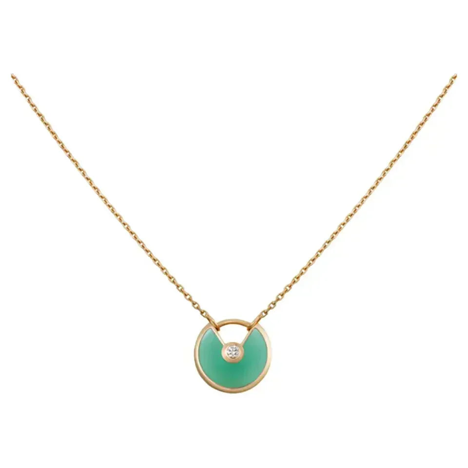 [⭐DORISW] AMULETTE GOLD MALACHITE NECKLACE