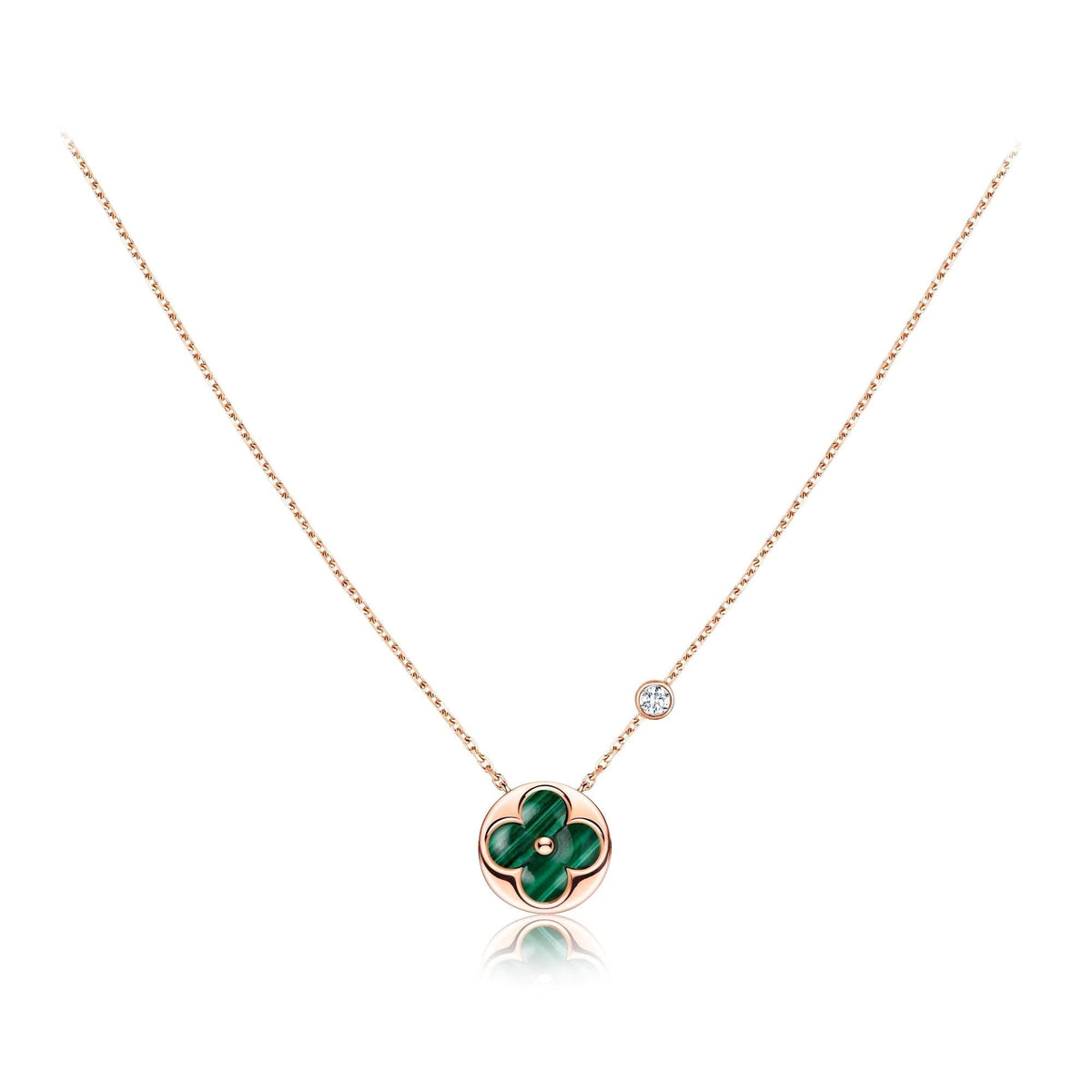 [⭐DORISW] SUN ANHÄNGER ROSÉGOLD 1 DIAMANT HALSKETTE