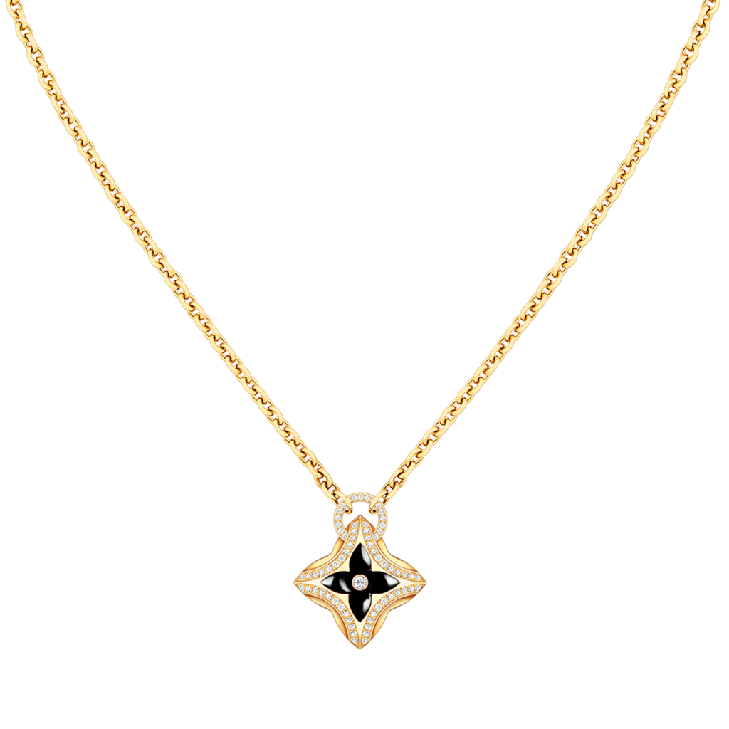 [⭐DORISW] STAR PEDANT PINK GOLD DIAMOND NECKLACE