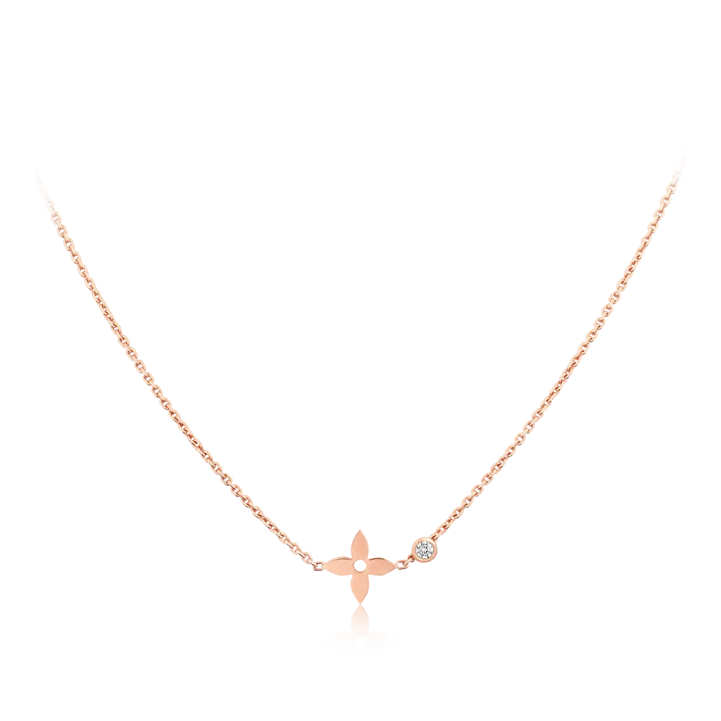 [⭐DORISW] BLOSSOM PENDANT PINK GOLD AND DIAMOND