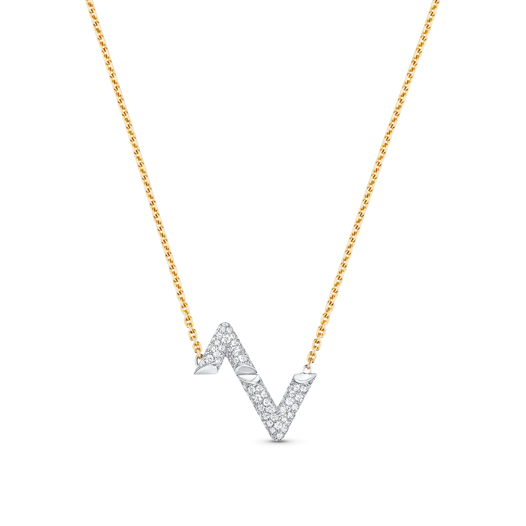 [⭐DORISW] VOLT SILVER DIAMOND PEDANT NECKLACE