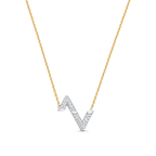 [⭐DORISW] VOLT SILVER DIAMOND PEDANT NECKLACE