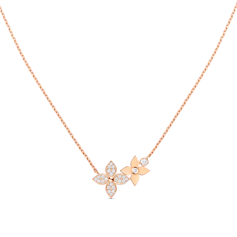 [⭐DORISW] STAR BLOSSOM HALSKETTE ROSÉGOLD DIAMANTEN
