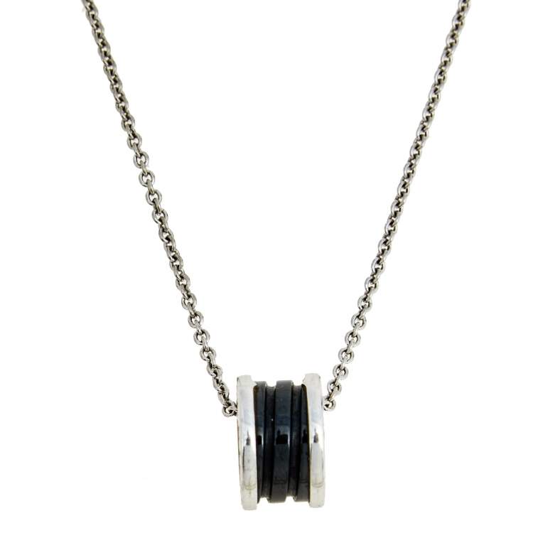 [⭐DORISW]ZERO 1 BLACK CERAMIC SILVER NECKLACE