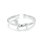 Hübscher Hund-Statement-Ring offen