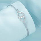Dainty Gray Rope Link Chain Bracelet for Women Teen Girls