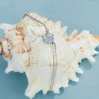 Armbänder mit blauer Muschel-Gliederkette