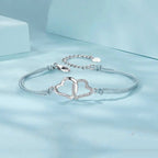 Dainty Gray Rope Link Chain Bracelet for Women Teen Girls