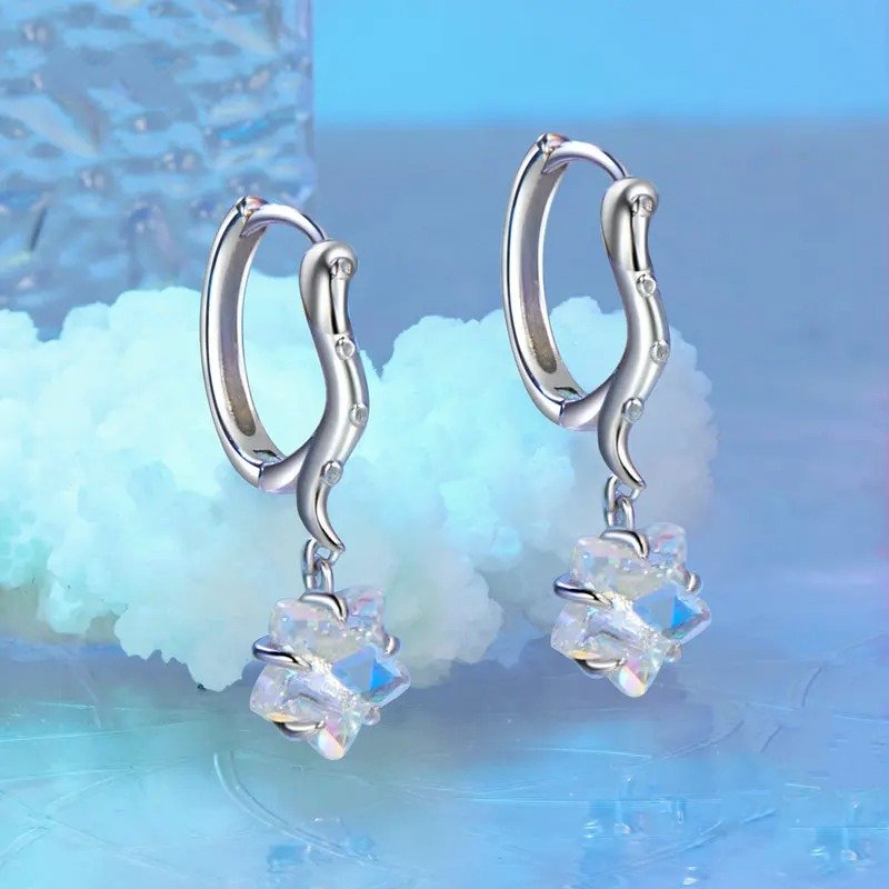 Zierlicher vergoldeter Ohrring, hypoallergener Oktopus-Seestern-Ohrring, Geschenk