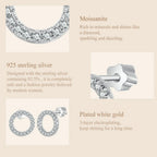 Forever Clear Moissanite Ohrstecker mit rundem Kreismotiv