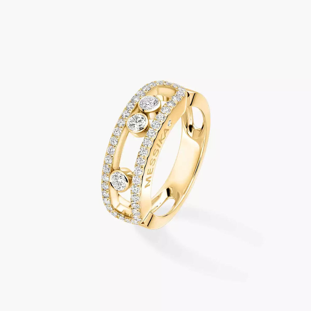 [[⭐DORISW] ]  Move Gold Diamond Pave_ Ring