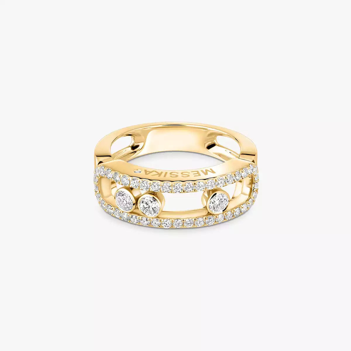 [[⭐DORISW] ]  Move Gold Diamond Pave_ Ring