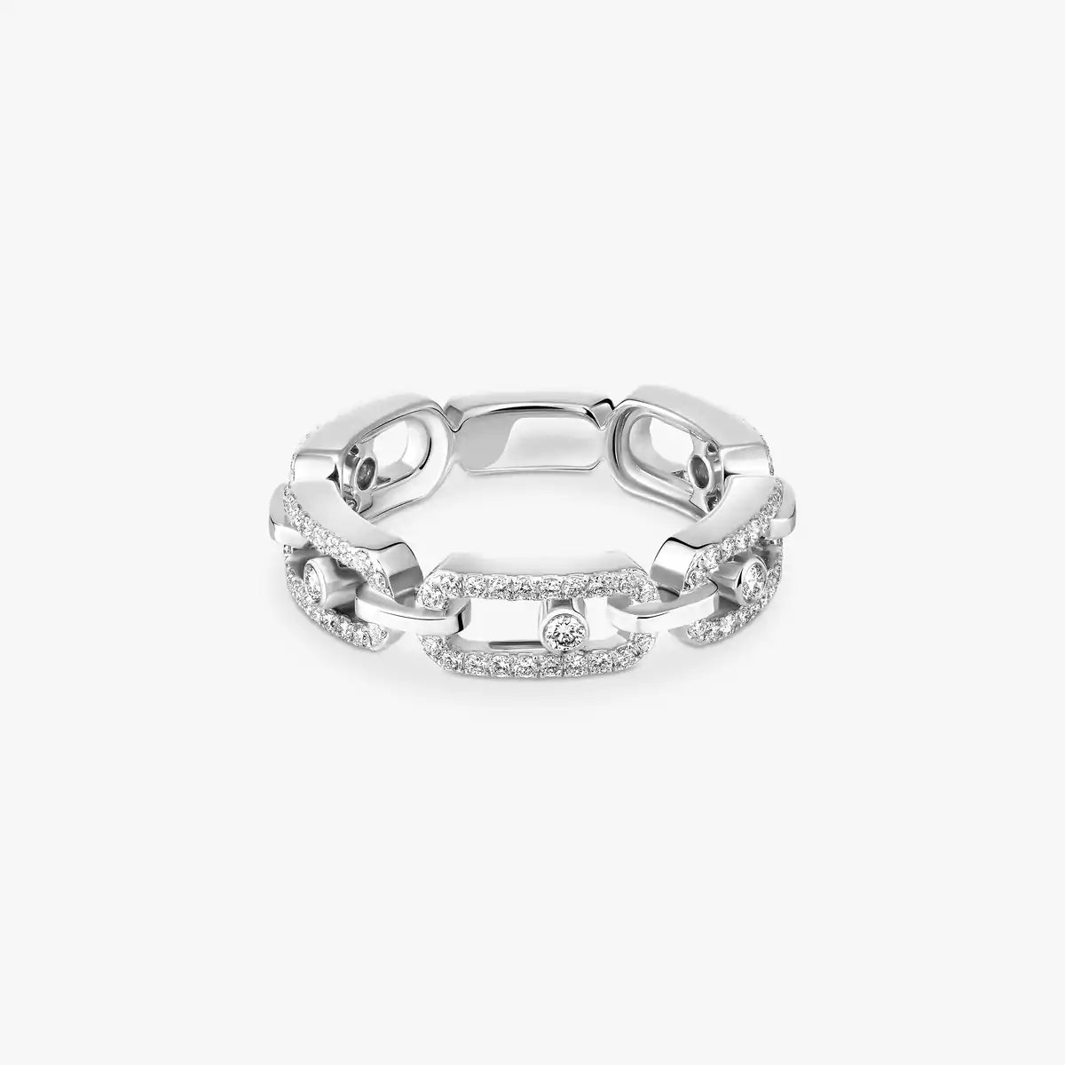 [[⭐DORISW] ] Move Link Pave_-Set Diamond Ring in Gold