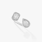 [[⭐DORISW] ] MY TWIN TOI & MOI SILVER DIAMOND RING