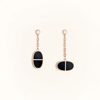 [⭐DORISW] CHAINE VERSO BLACK CERAMIC EARRINGS