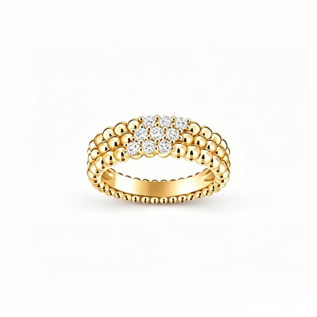 [[⭐DORISW] ]  THREE-ROW DIAMOND RING