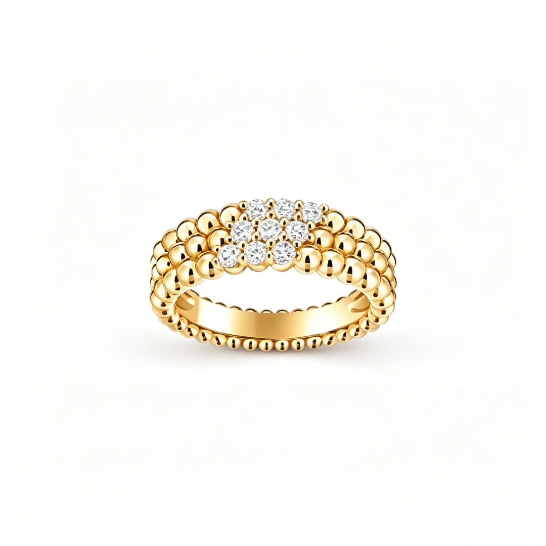 [[⭐DORISW] ]  DREIREIHIGER DIAMANT-RING