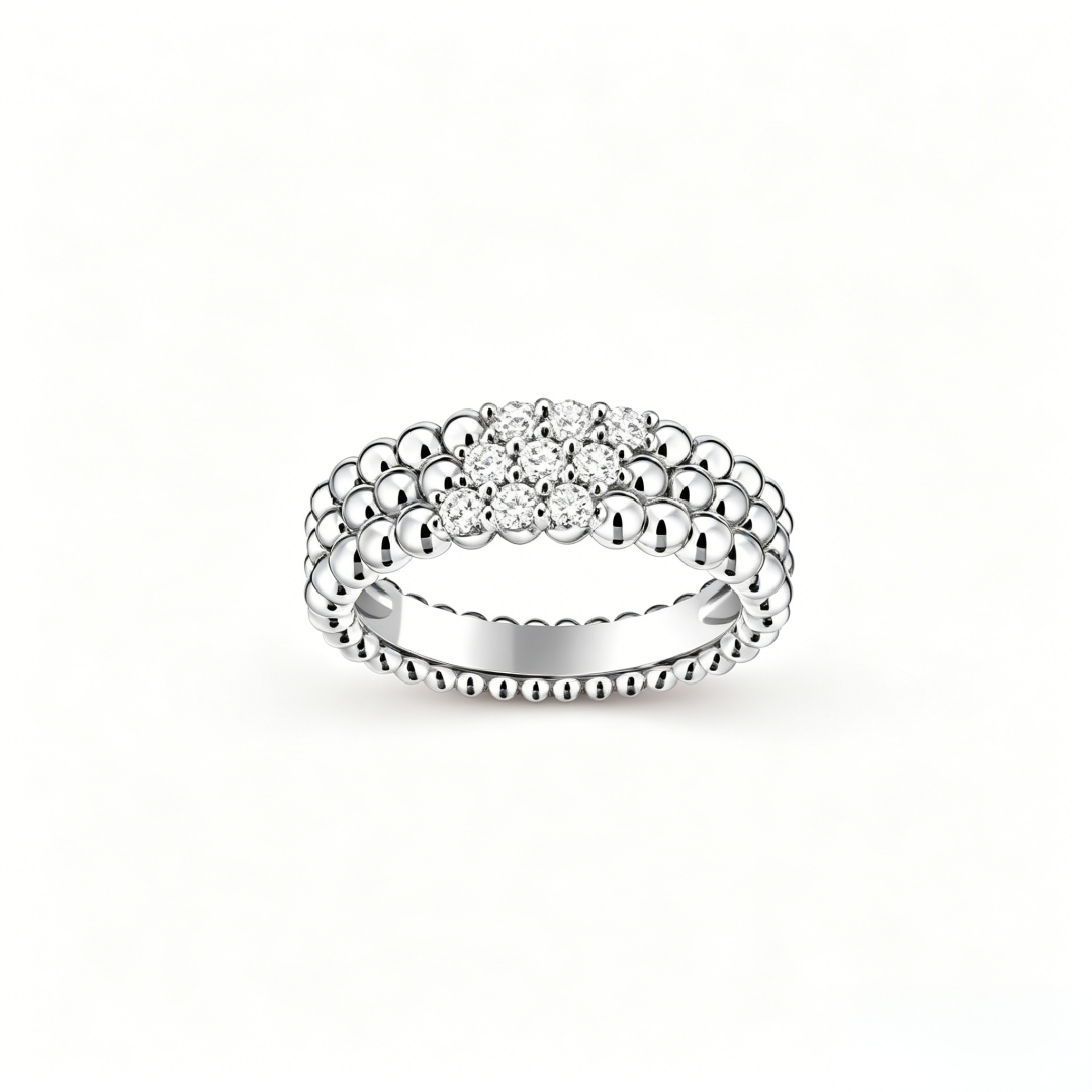 [[⭐DORISW] ]  DREIREIHIGER DIAMANT-RING