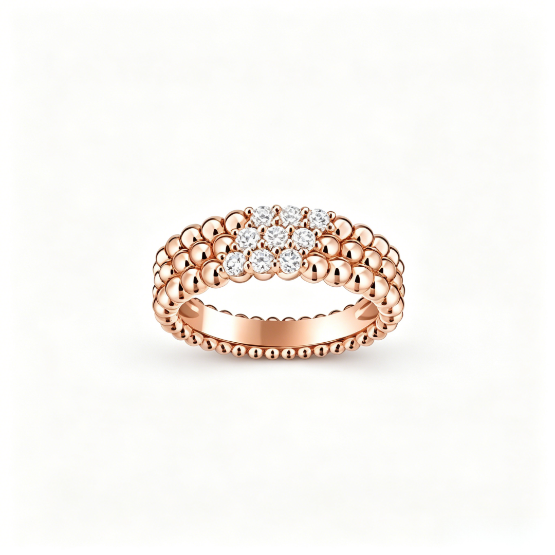 [[⭐DORISW] ]  DREIREIHIGER DIAMANT-RING
