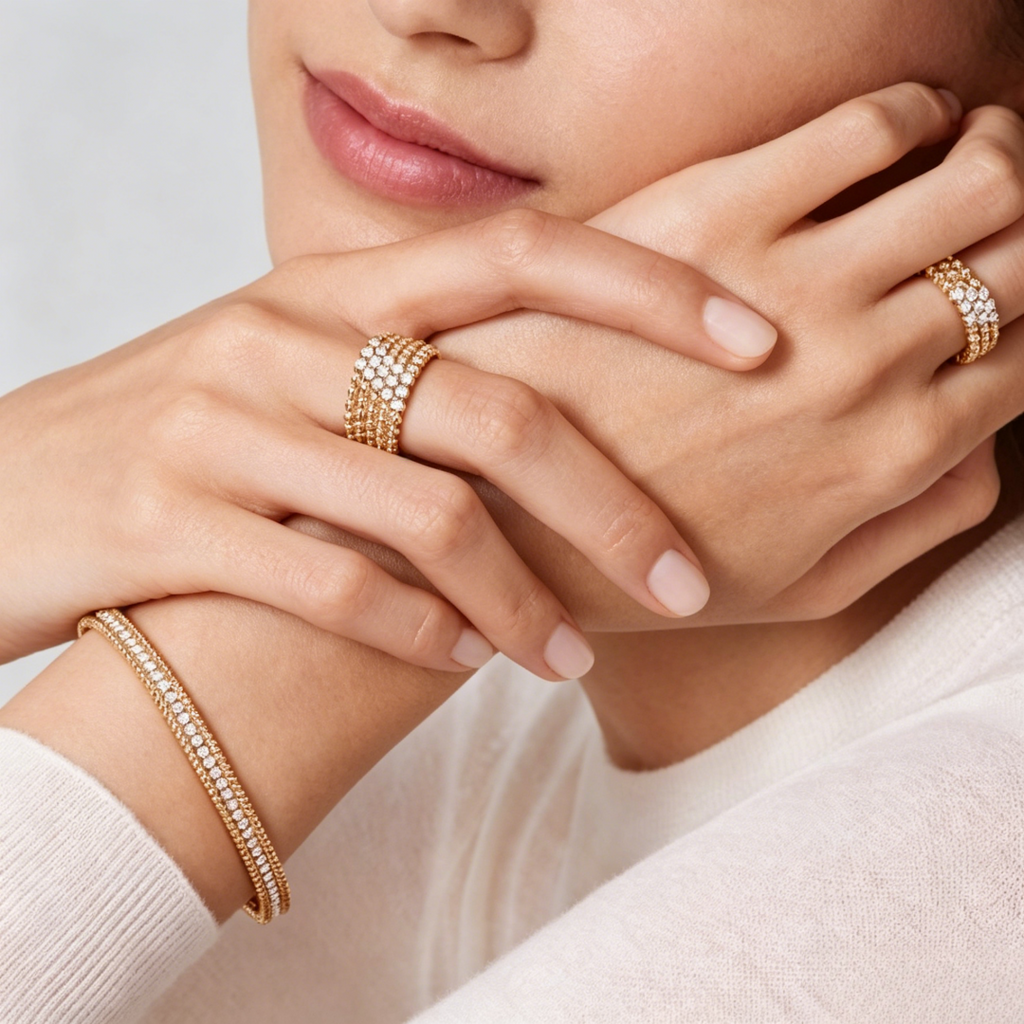 [[⭐DORISW] ]  THREE-ROW DIAMOND RING