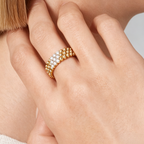 [[⭐DORISW] ]  THREE-ROW DIAMOND RING