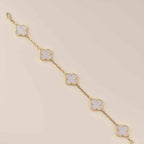 [[⭐DORISW] ]NEUE CLOVER WHITE PEARL MOP 5-MOTIV ARMBAND-KOLLEKTION