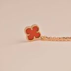 [⭐DORISW] CLOVER MINI 9,5 MM KETTE MIT WEISSEN KARNELEN