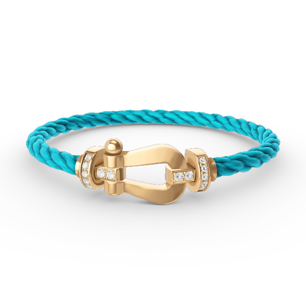 [⭐DORISW] FORCE GROSSES HUFEISEN HALBDIAMANTARMBAND GOLD