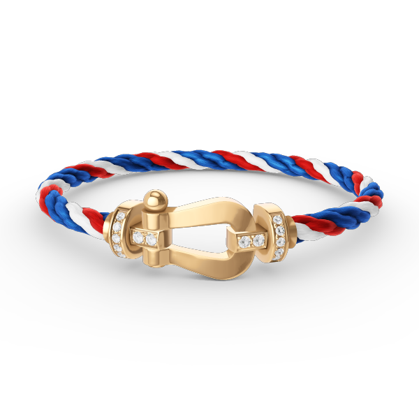 [⭐DORISW] FORCE GROSSES HUFEISEN HALBDIAMANTARMBAND GOLD